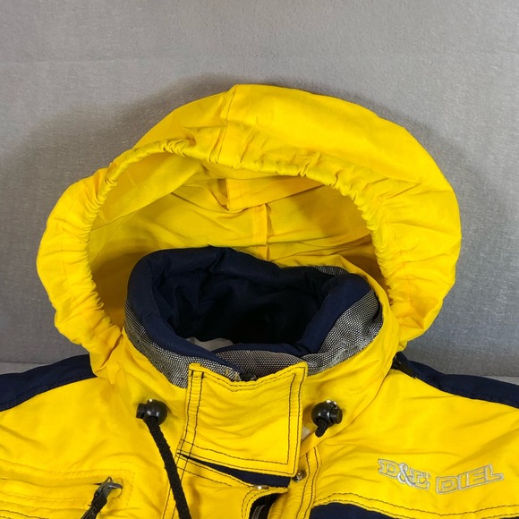 Vintage D&L Diel‎ Sport Collection Ski Jacket Yellow Women Size Medium Winter - Picture 3 of 9